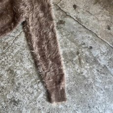 画像7: WALNUT COLOR V NECK DESIGN SHAGGY KNIT L/S TOPS / Ladies M (7)