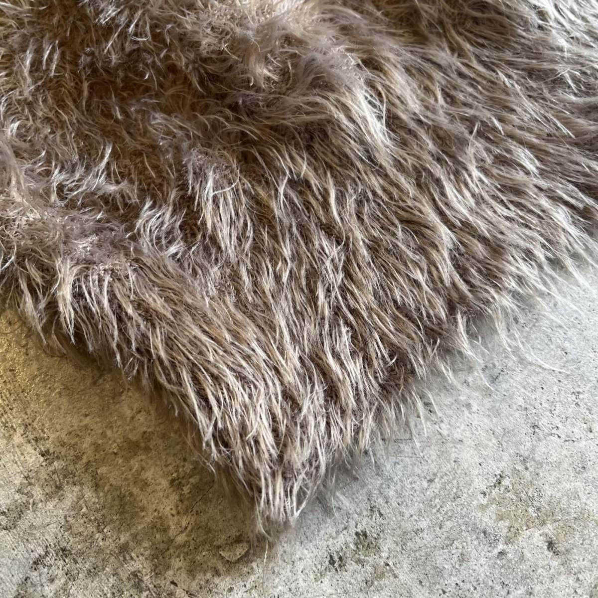 画像3: WALNUT COLOR V NECK DESIGN SHAGGY KNIT L/S TOPS / Ladies M (3)