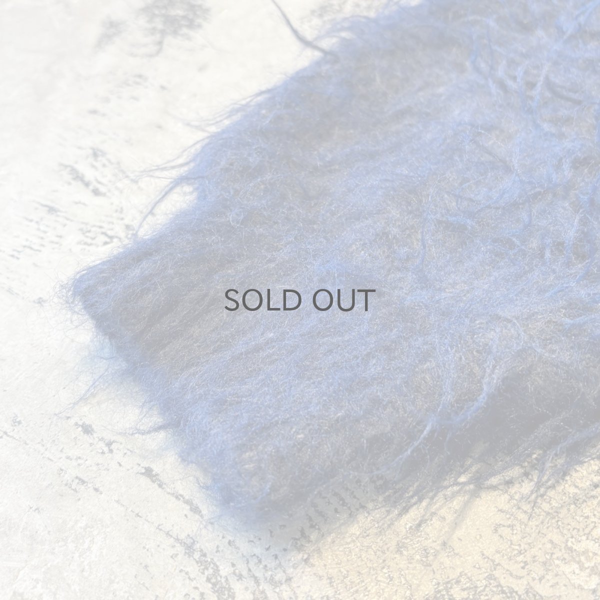 画像7: COLOR SWITCHED NO COLLAR SHAGGY KNIT CARDIGAN / Mens L (7)