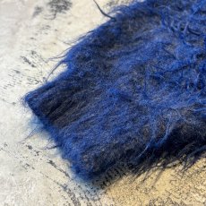 画像7: COLOR SWITCHED NO COLLAR SHAGGY KNIT CARDIGAN / Mens L (7)