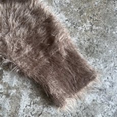 画像6: WALNUT COLOR V NECK DESIGN SHAGGY KNIT L/S TOPS / Ladies M (6)