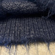 画像8: COLOR SWITCHED NO COLLAR SHAGGY KNIT CARDIGAN / Mens L (8)