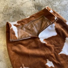 画像7: ALL OVER COW PATTERN SLIT SKIRT / W25 (7)