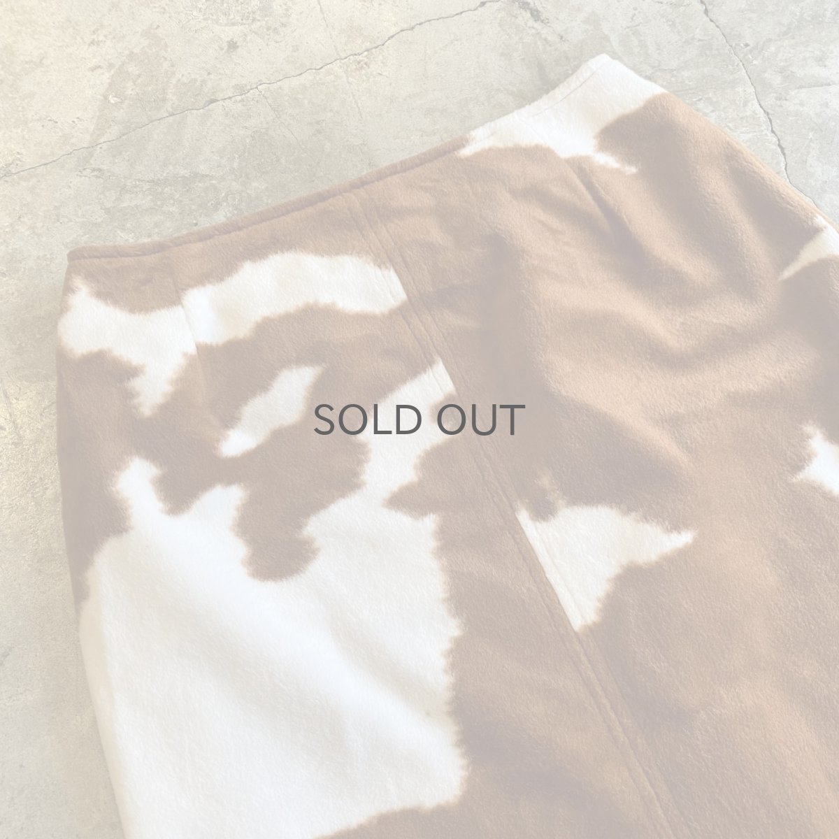 画像3: ALL OVER COW PATTERN SLIT SKIRT / W25 (3)
