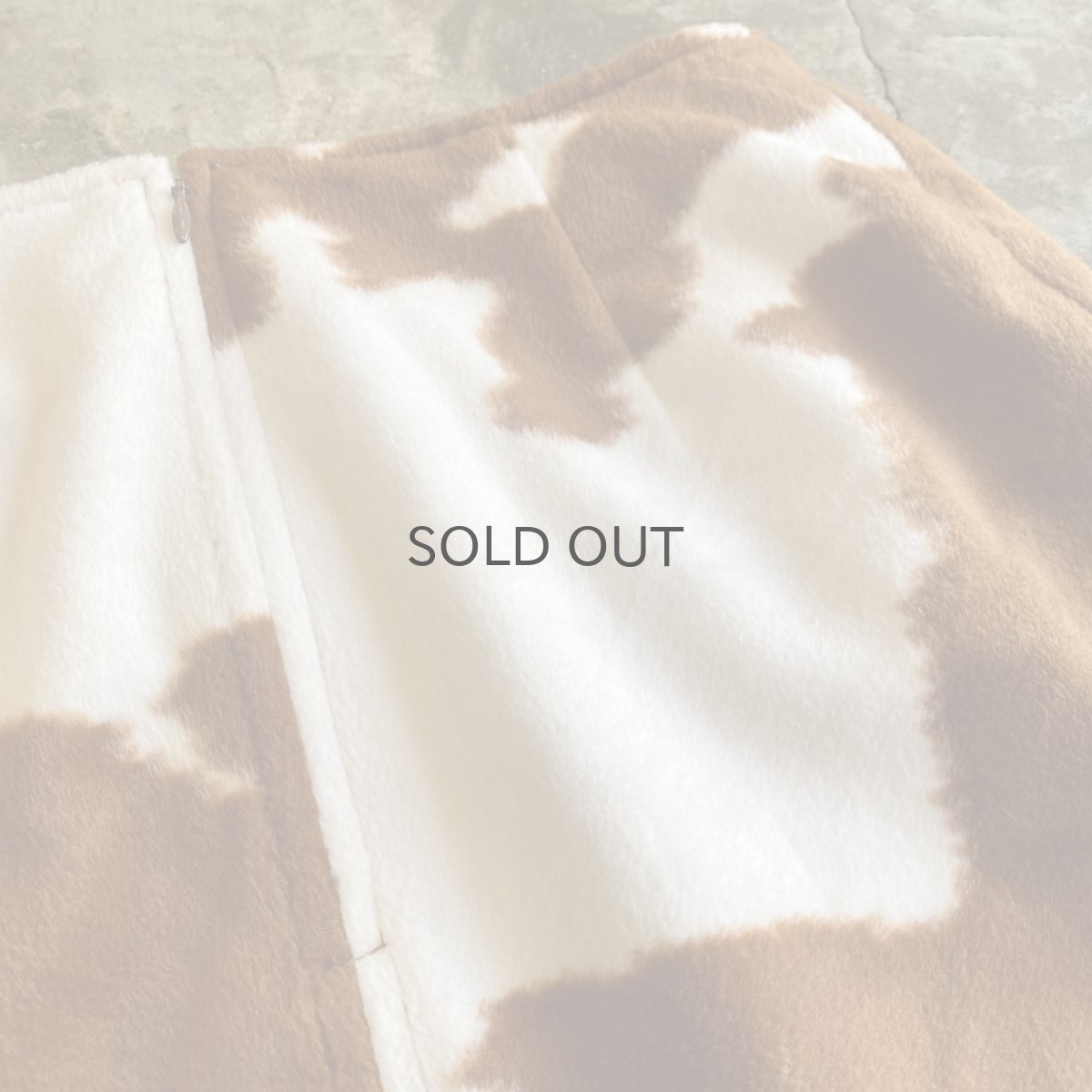 画像9: ALL OVER COW PATTERN SLIT SKIRT / W25 (9)