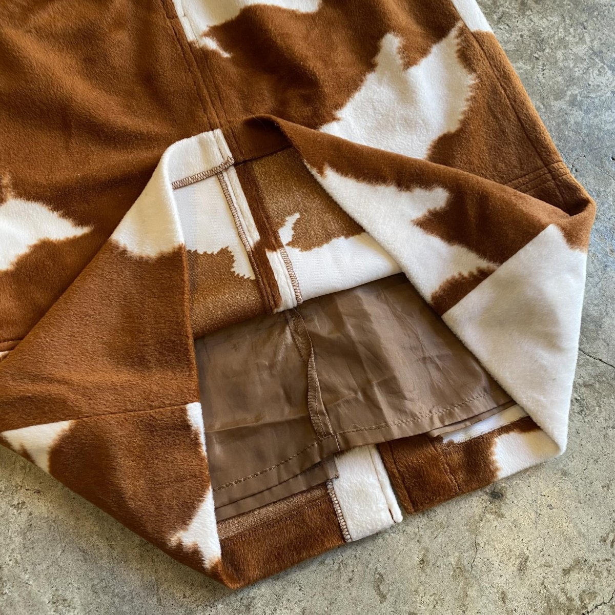 画像8: ALL OVER COW PATTERN SLIT SKIRT / W25 (8)