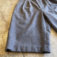 画像6: 2 TUCK DESIGN WOOL SLACKS HALF PANTS / W27 (6)
