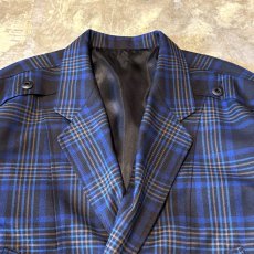 画像10: ALL OVER CHECK PATTERN DOUBLE BREASTED JACKET / Mens L (10)
