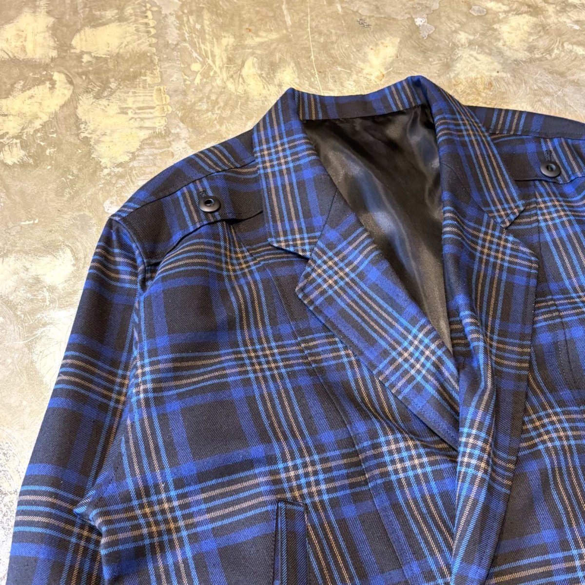 画像3: ALL OVER CHECK PATTERN DOUBLE BREASTED JACKET / Mens L (3)