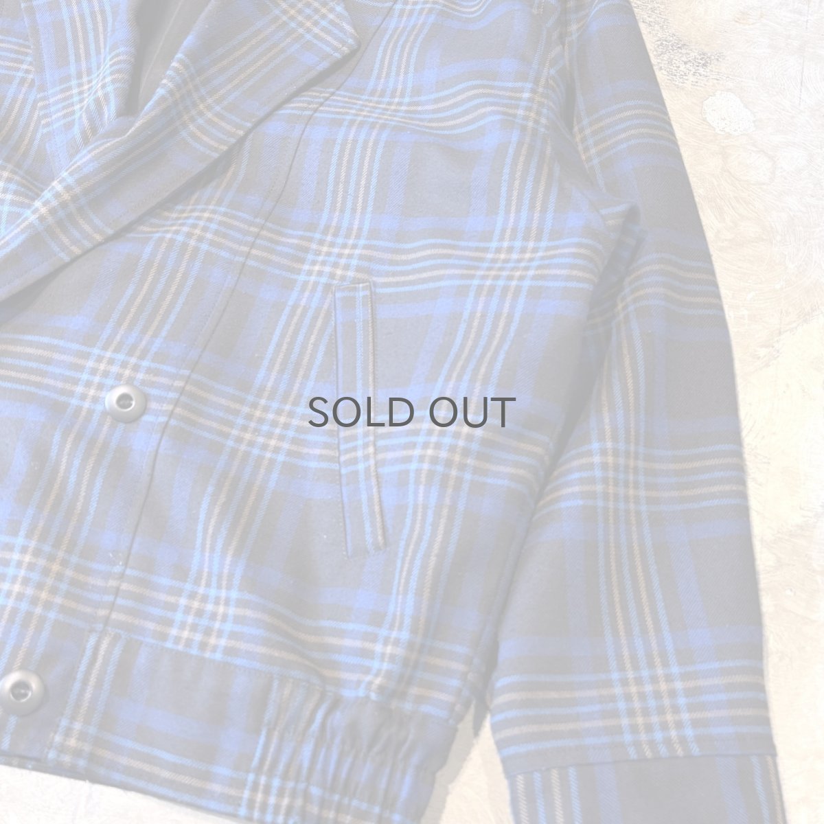 画像6: ALL OVER CHECK PATTERN DOUBLE BREASTED JACKET / Mens L (6)