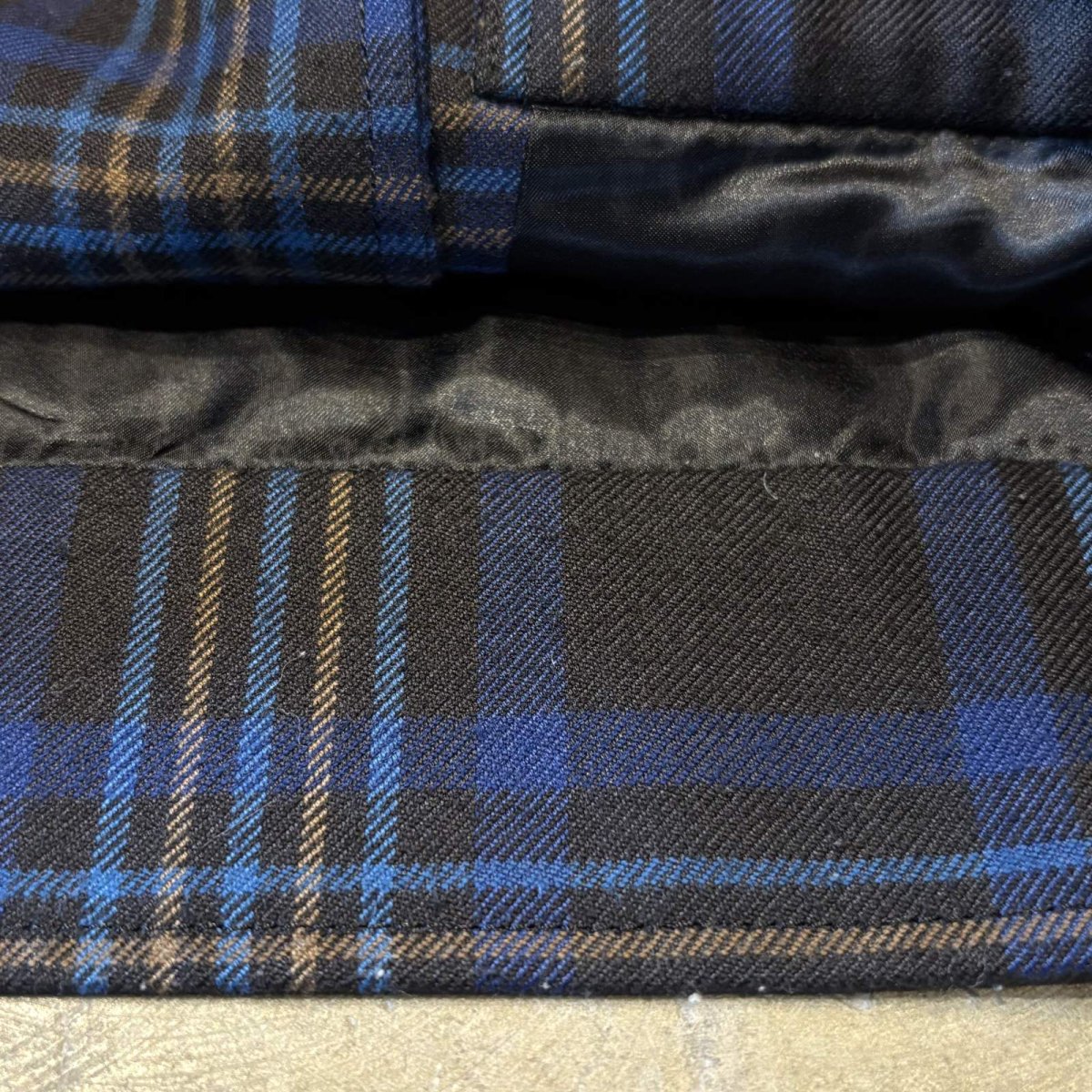 画像8: ALL OVER CHECK PATTERN DOUBLE BREASTED JACKET / Mens L (8)