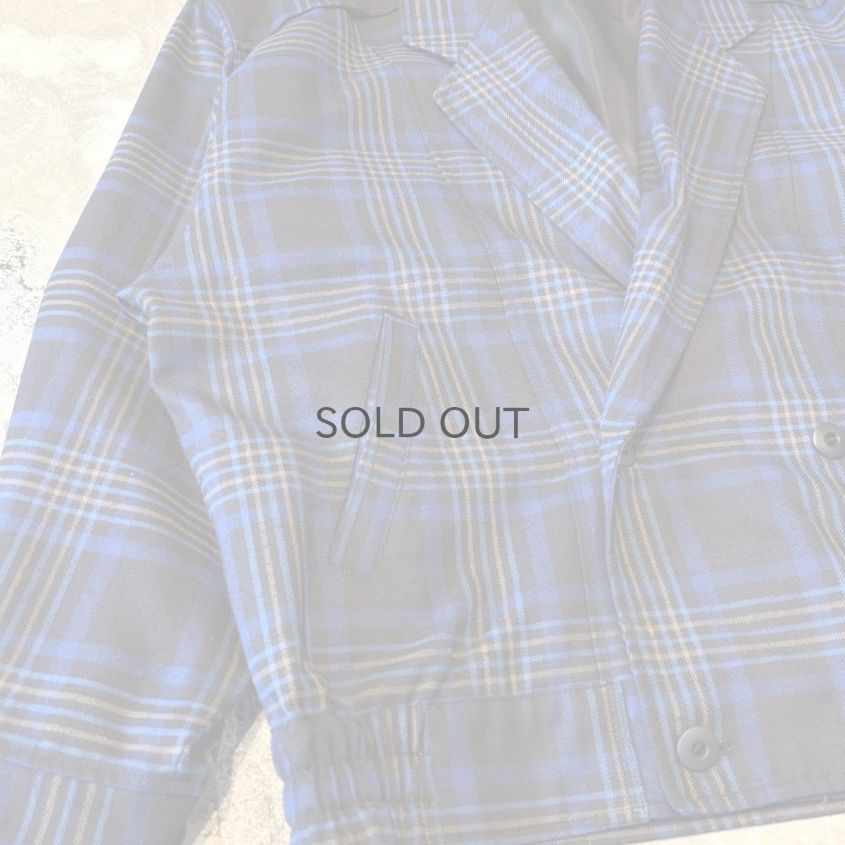画像5: ALL OVER CHECK PATTERN DOUBLE BREASTED JACKET / Mens L (5)