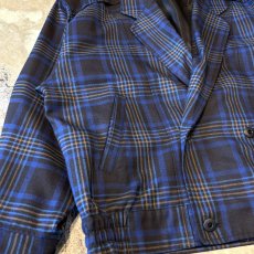 画像5: ALL OVER CHECK PATTERN DOUBLE BREASTED JACKET / Mens L (5)