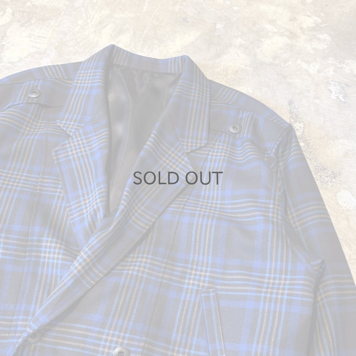 画像4: ALL OVER CHECK PATTERN DOUBLE BREASTED JACKET / Mens L (4)