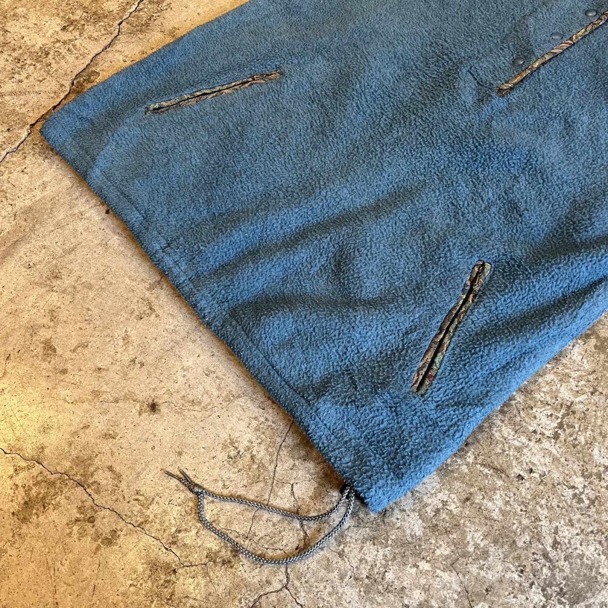 画像5: 【L.L.BEAN】CERULEAN BLUE COLOR SNAP BUTTON FLEECE L/S TOPS / Ladies L  (5)