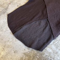 画像3: POINT BUTTON PATCHWORK DESIGN HALF NECK KNIT SWEATER / Ladies M (3)