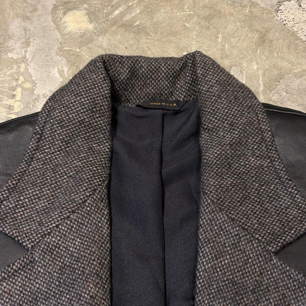 画像11: OLD LEATHER YOKE SHORT TAILORED JACKET / Mens L / MADE IN USA (11)