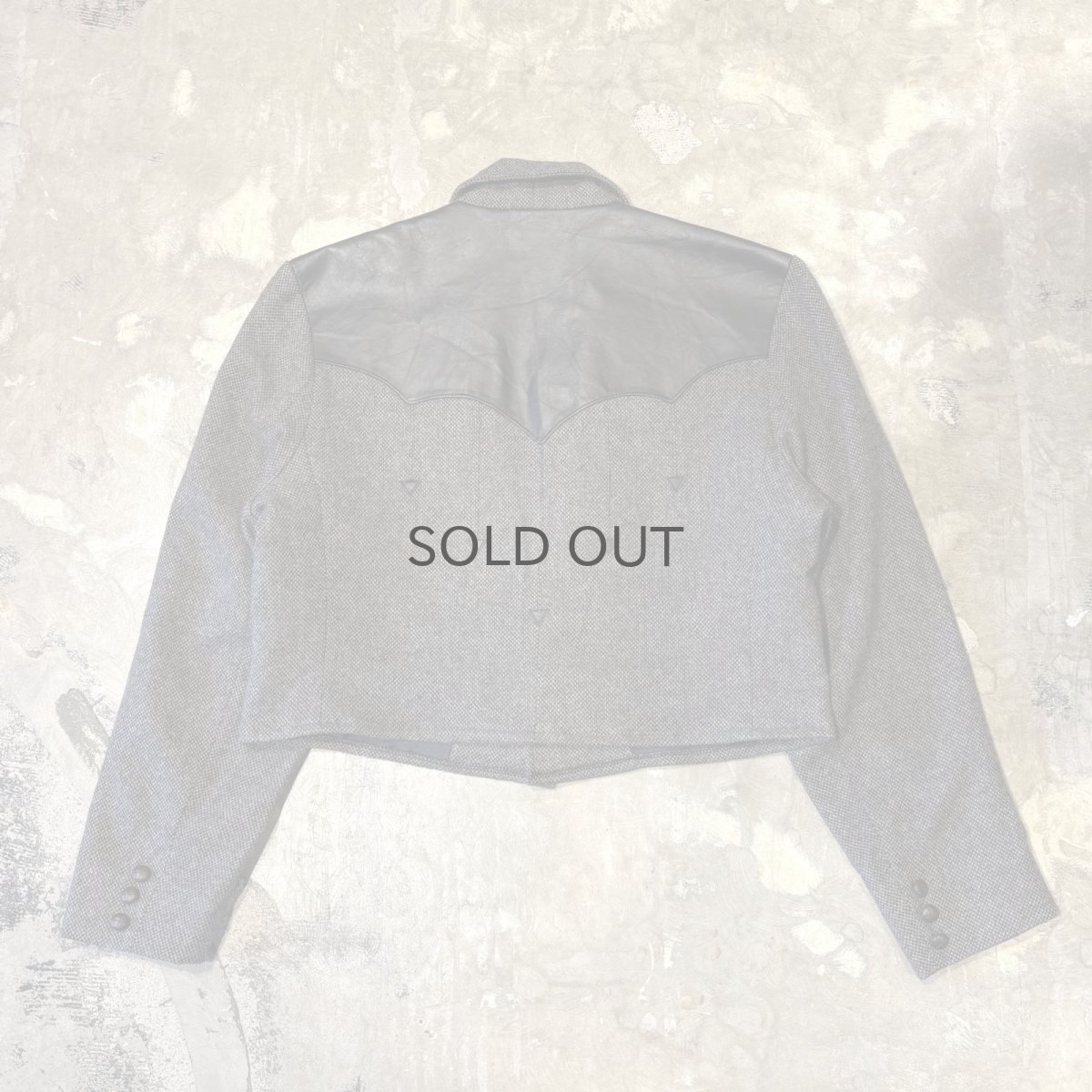 画像2: OLD LEATHER YOKE SHORT TAILORED JACKET / Mens L / MADE IN USA (2)