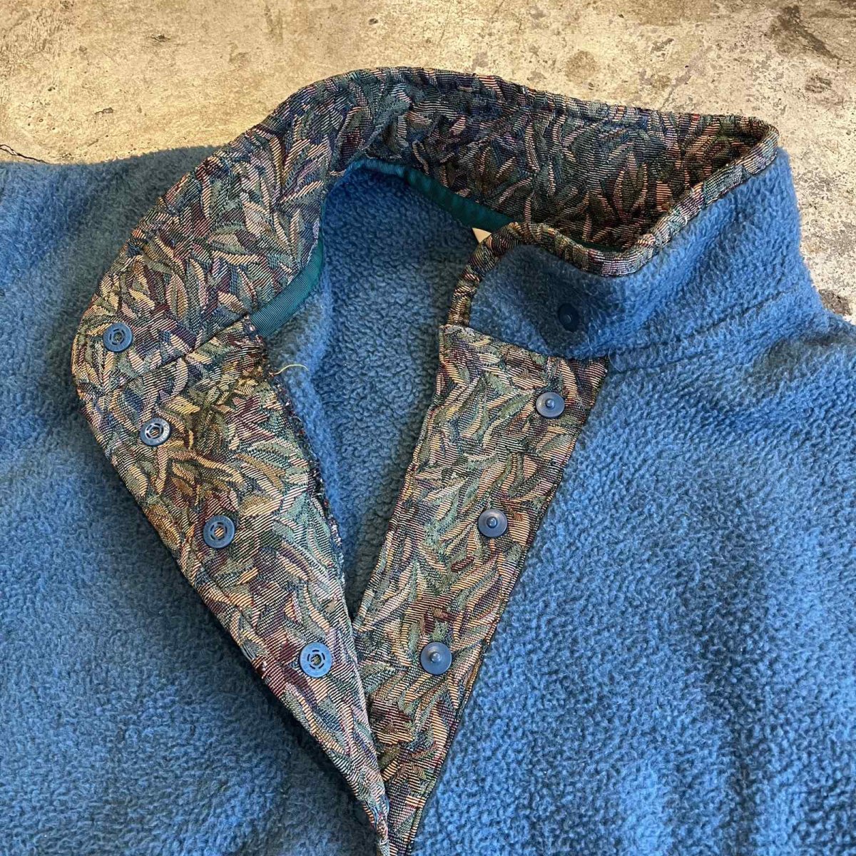 画像12: 【L.L.BEAN】CERULEAN BLUE COLOR SNAP BUTTON FLEECE L/S TOPS / Ladies L  (12)