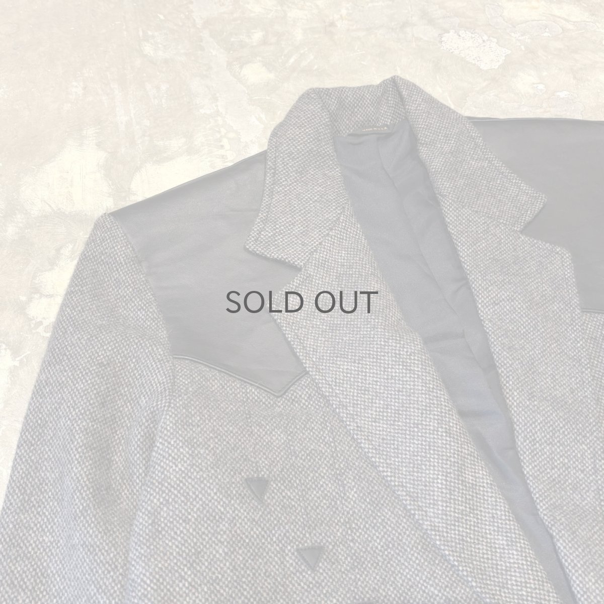 画像3: OLD LEATHER YOKE SHORT TAILORED JACKET / Mens L / MADE IN USA (3)