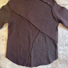 画像11: POINT BUTTON PATCHWORK DESIGN HALF NECK KNIT SWEATER / Ladies M (11)