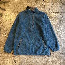 画像1: 【L.L.BEAN】CERULEAN BLUE COLOR SNAP BUTTON FLEECE L/S TOPS / Ladies L  (1)
