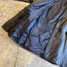 画像7: BLACK COLOR SHOULDER GATHER DESIGN LEATHER TAILORED JACKET / Ladies M~L (7)