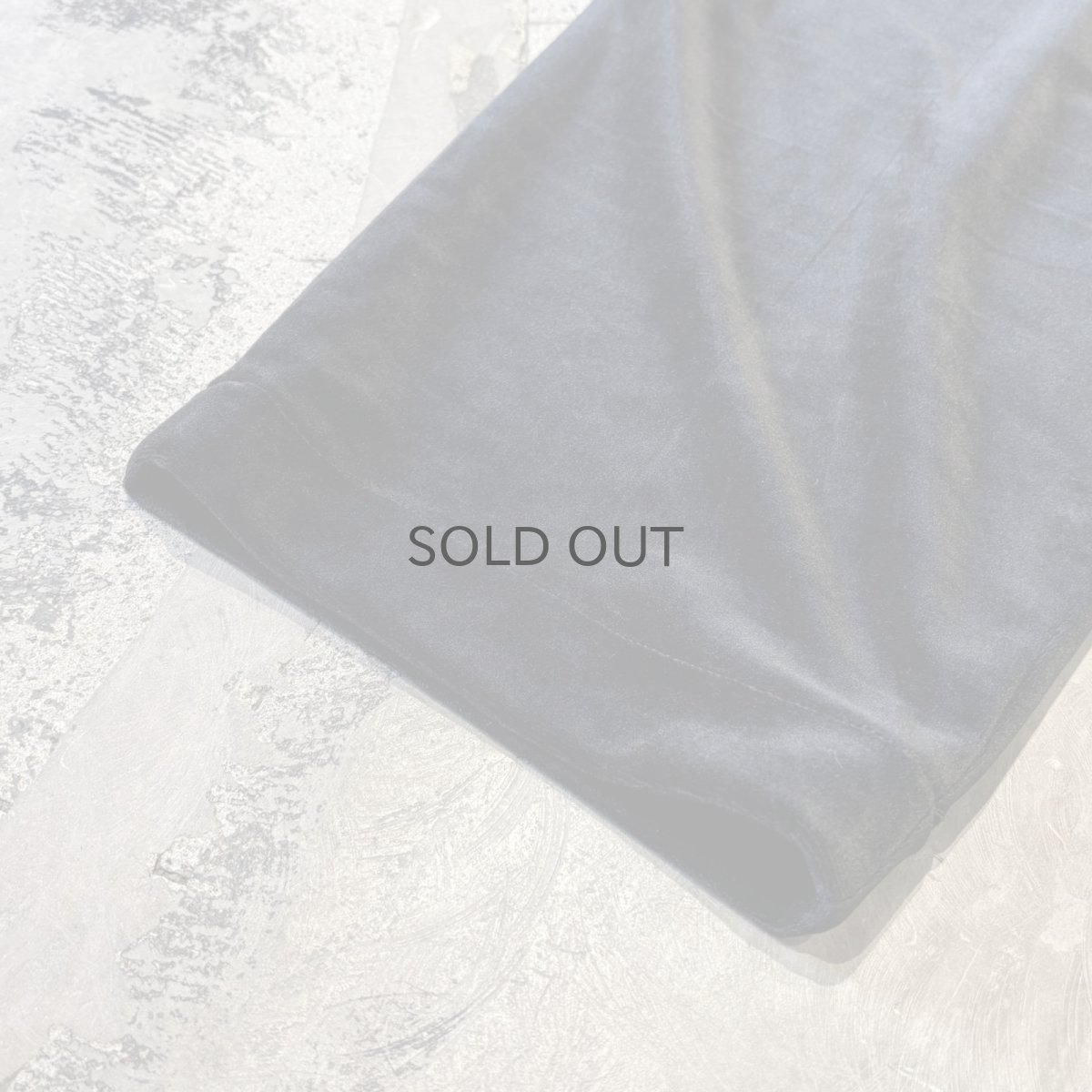 画像8: BLACK COLOR VELOUR WIDE SILHOUETTE SLACKS / W33 (8)