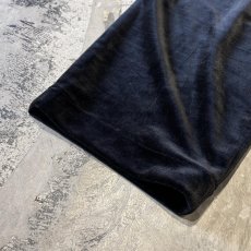 画像8: BLACK COLOR VELOUR WIDE SILHOUETTE SLACKS / W33 (8)