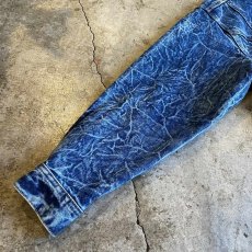 画像6: CHEMICAL WASH DESIGN SHORT DENIM JACKET / Ladies M (6)