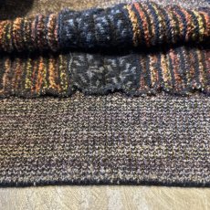 画像8: MULTI STRIPE PATTERN KNIT SWEATER / Mens L (8)