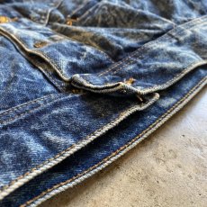 画像12: CHEMICAL WASH DESIGN SHORT DENIM JACKET / Ladies M (12)