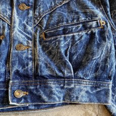 画像4: CHEMICAL WASH DESIGN SHORT DENIM JACKET / Ladies M (4)