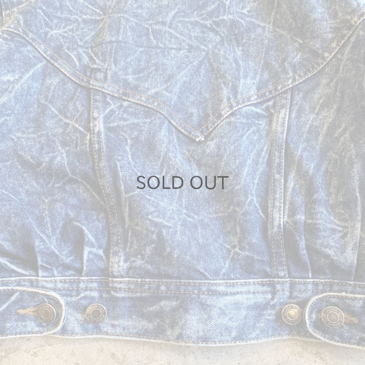 画像11: CHEMICAL WASH DESIGN SHORT DENIM JACKET / Ladies M (11)