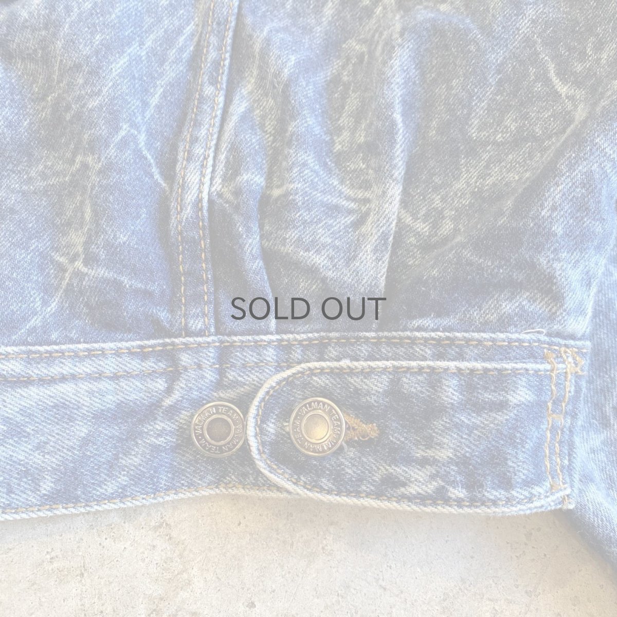 画像7: CHEMICAL WASH DESIGN SHORT DENIM JACKET / Ladies M (7)