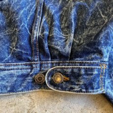 画像7: CHEMICAL WASH DESIGN SHORT DENIM JACKET / Ladies M (7)