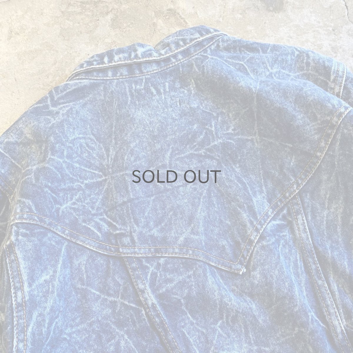 画像10: CHEMICAL WASH DESIGN SHORT DENIM JACKET / Ladies M (10)