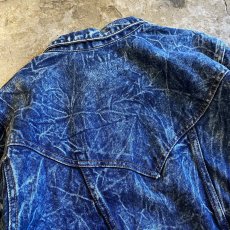 画像10: CHEMICAL WASH DESIGN SHORT DENIM JACKET / Ladies M (10)