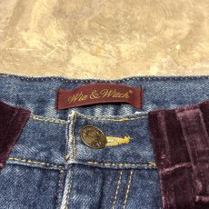 画像12: 【Wiz&Witch】"UNITED" TWINS VELOUR DENIM PANTS / OS (12)