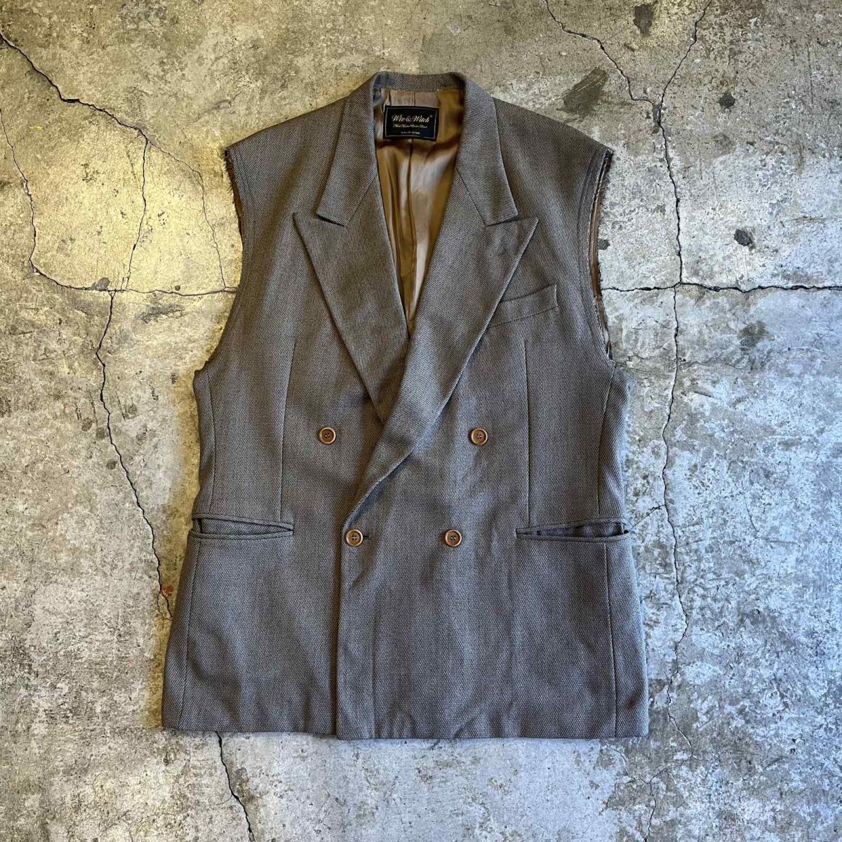 画像1: 【Wiz&Witch】"OUT STITCH" MADE IN ITALY DOUBLE TAILOR VEST  / OS (1)