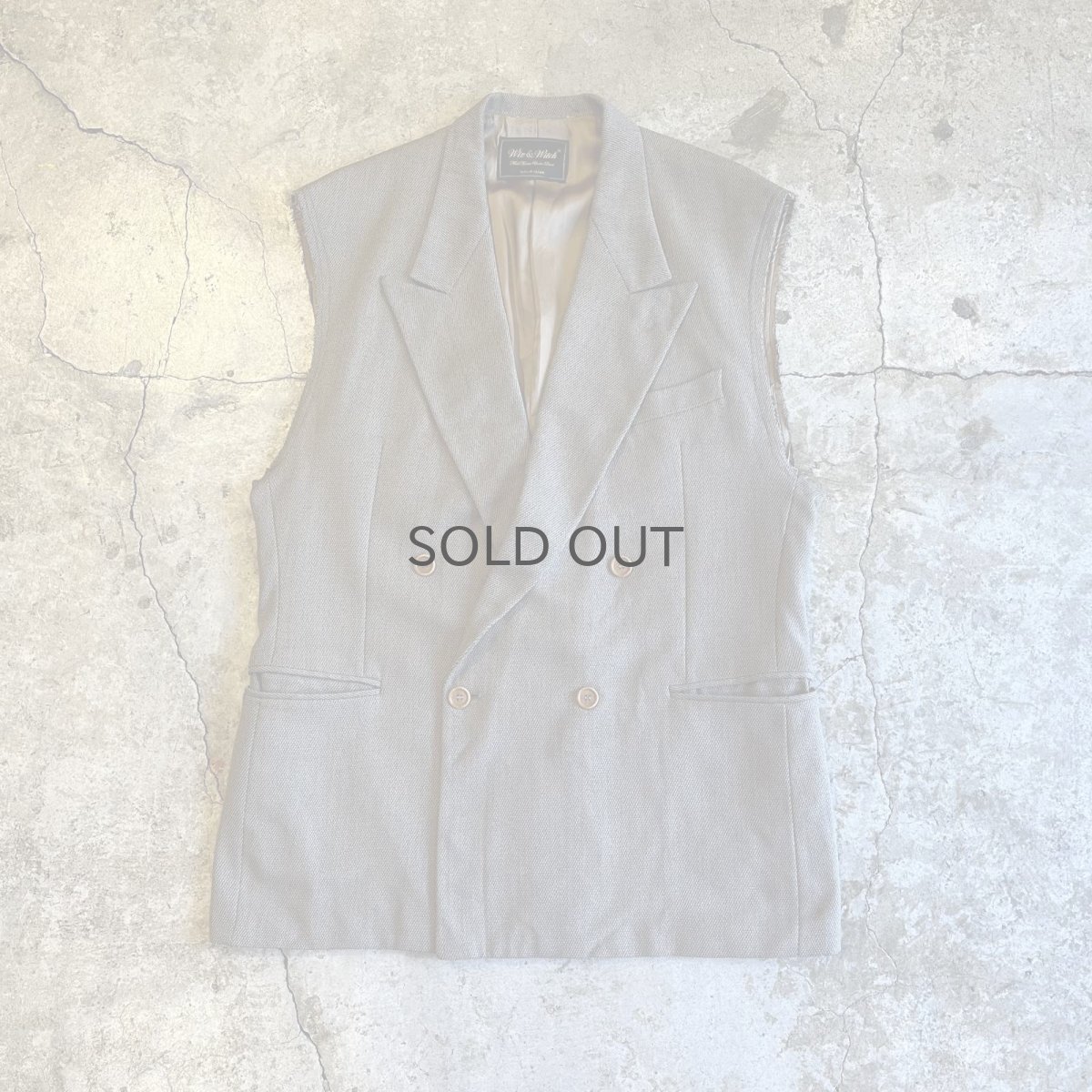 画像1: 【Wiz&Witch】"OUT STITCH" MADE IN ITALY DOUBLE TAILOR VEST  / OS (1)