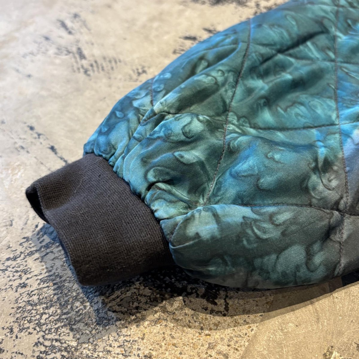 画像7: ALL OVER ARTISTIC PATTERN ZIP UP SILK JACKET / Mens S(L) (7)