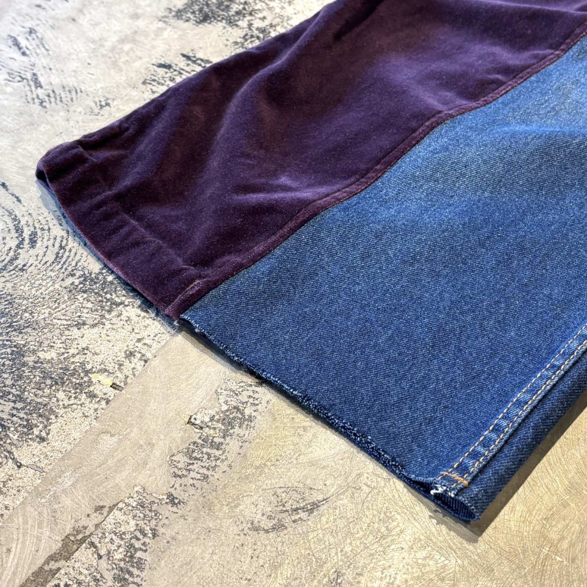 画像8: 【Wiz&Witch】"UNITED" TWINS VELOUR DENIM PANTS / OS (8)