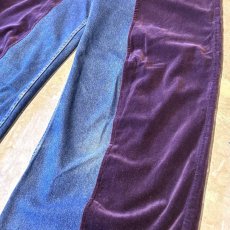 画像6: 【Wiz&Witch】"UNITED" TWINS VELOUR DENIM PANTS / OS (6)