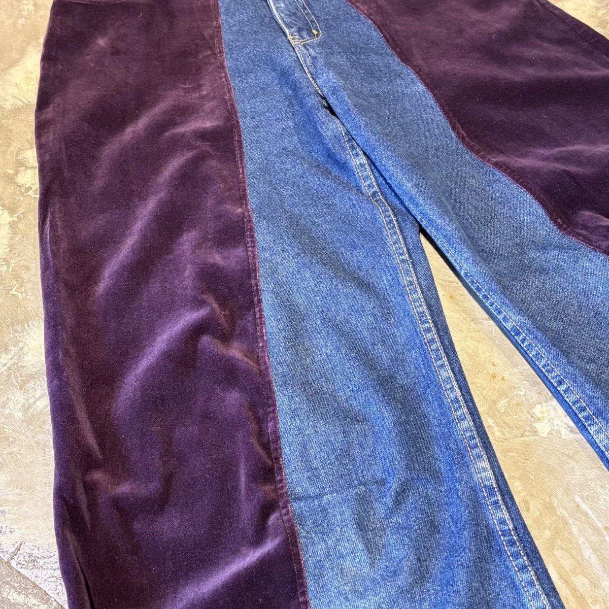 画像5: 【Wiz&Witch】"UNITED" TWINS VELOUR DENIM PANTS / OS (5)