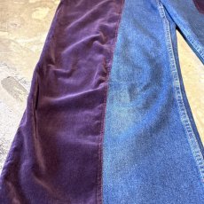 画像7: 【Wiz&Witch】"UNITED" TWINS VELOUR DENIM PANTS / OS (7)