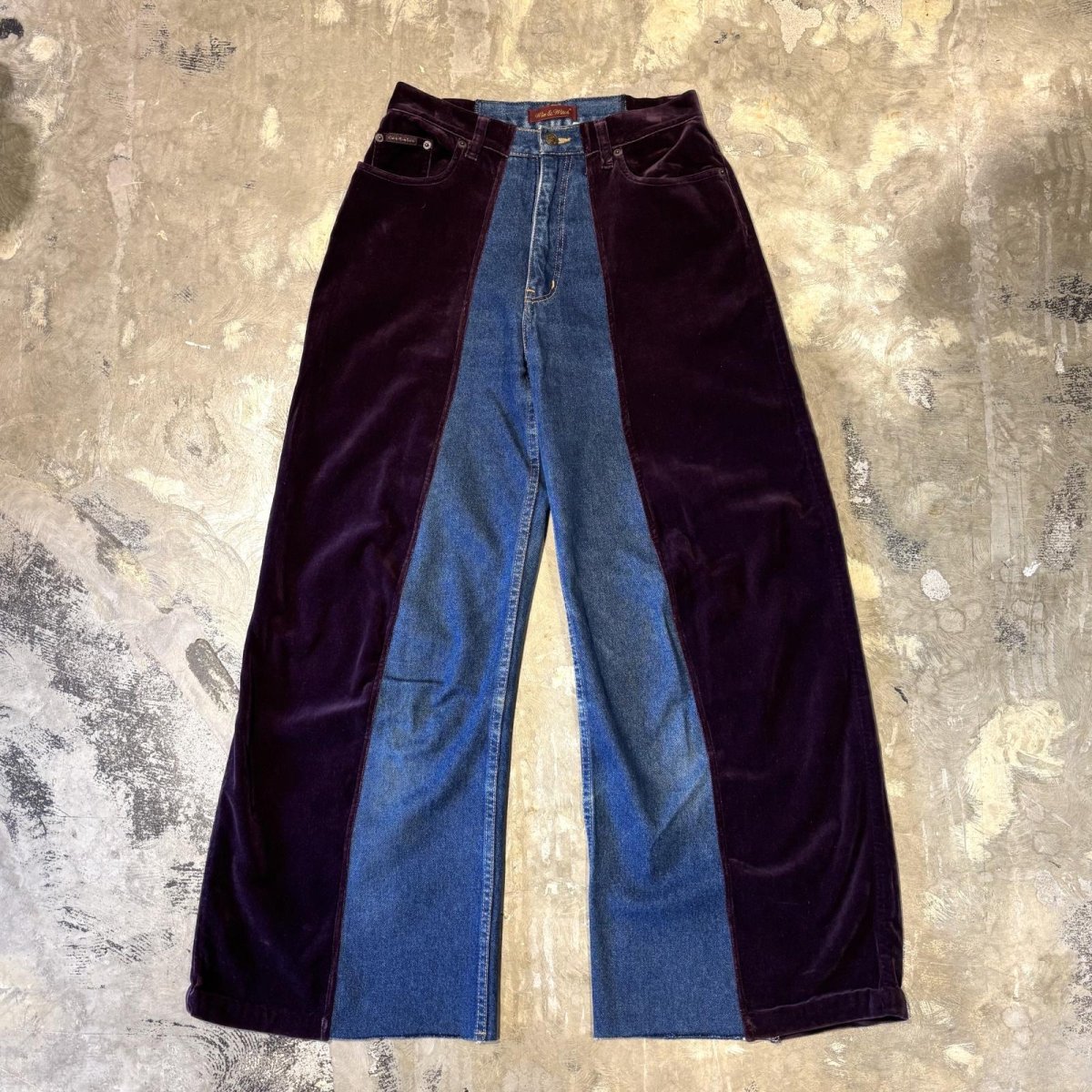 画像1: 【Wiz&Witch】"UNITED" TWINS VELOUR DENIM PANTS / OS (1)