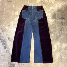 画像2: 【Wiz&Witch】"UNITED" TWINS VELOUR DENIM PANTS / OS (2)