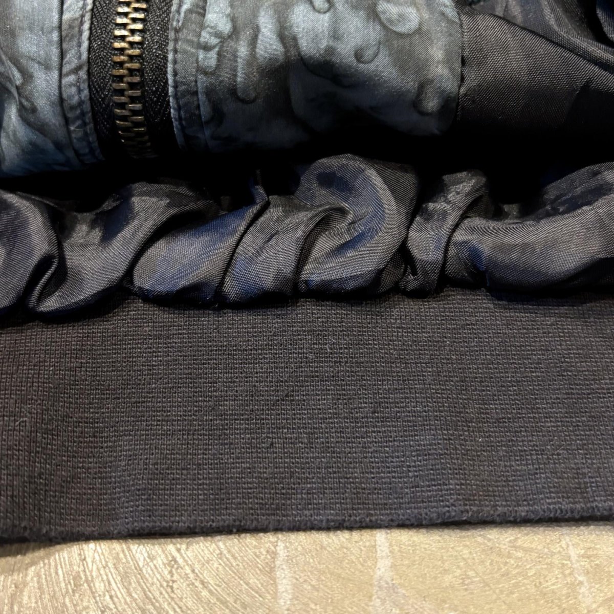 画像8: ALL OVER ARTISTIC PATTERN ZIP UP SILK JACKET / Mens S(L) (8)