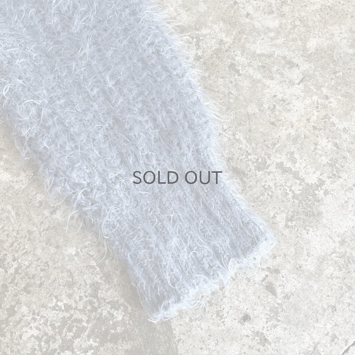 画像6: VISION BLUE COLOR OVER DESIGN SHAGGY KNIT L/S TOPS / Ladies L (6)